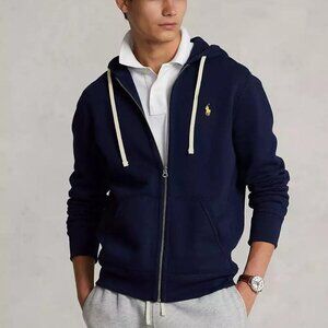 Polo Ralph Lauren Men’s Fleece Full-Zip Hooded Jacket Navy, Size XLT (New)